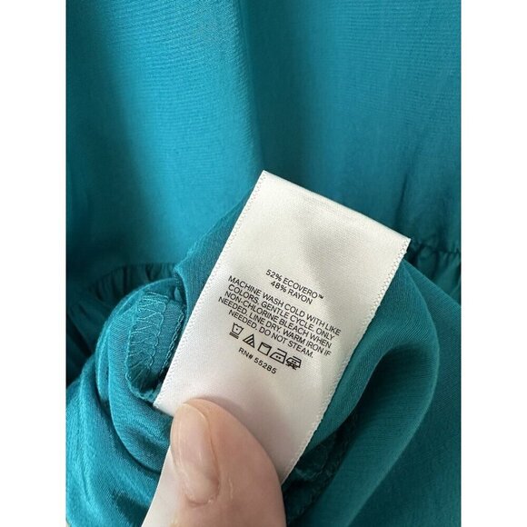 Express Drop Waist Dress XS New! Green Jade Teacher Work Flowy - Picture 5 of 5